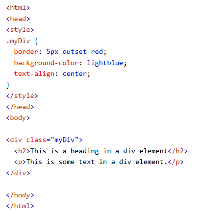 Example tag div